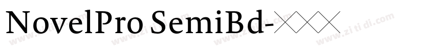 NovelPro SemiBd字体转换